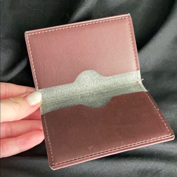 (CLOSET CLOSING FINAL SALE) Brown Leather(?) Credit Card/Business Card Holder - Picture 3 of 4